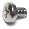 Midwest Fastener M4-0.70 x 6 mm Phillips Pan Machine Screw, Plain Stainless Steel, 100 PK 55052